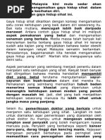 Amalan Gaya Hidup Sihat Amalan Gaya Hidup Sihat