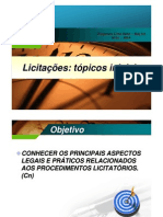 Mini-curso sobre Licitações na Administração Pública Federal