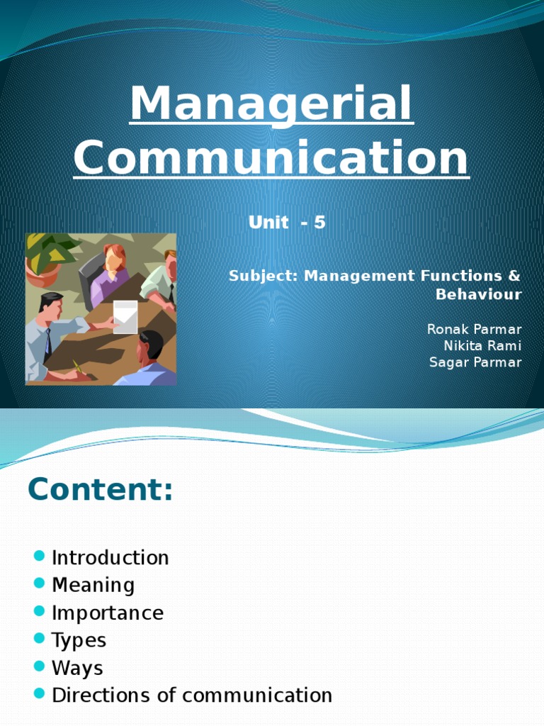 Managerial Communication Guide | PDF