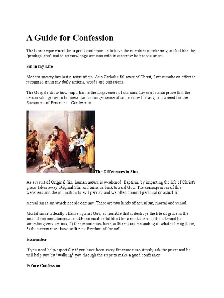 Essential Guide to Catholic Confession | PDF | Confession (Religion ...
