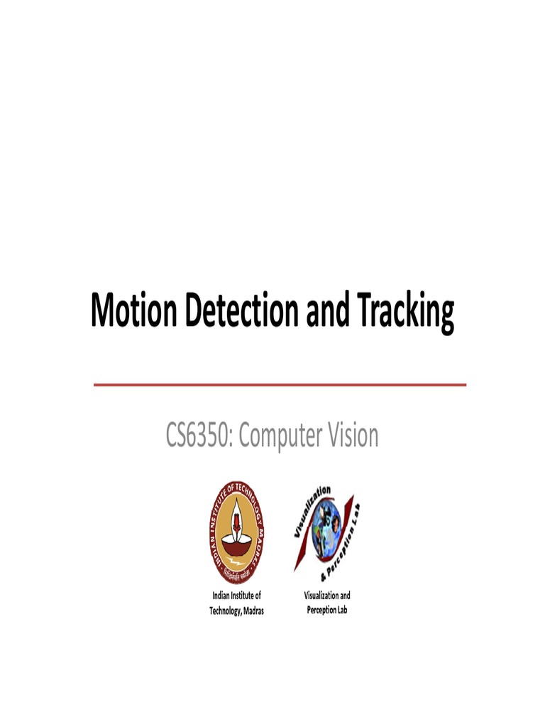 Motion Detection and Tracking Techniques | PDF | Scientific Modeling ...