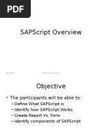 Dec-2008 Sapscript Overview