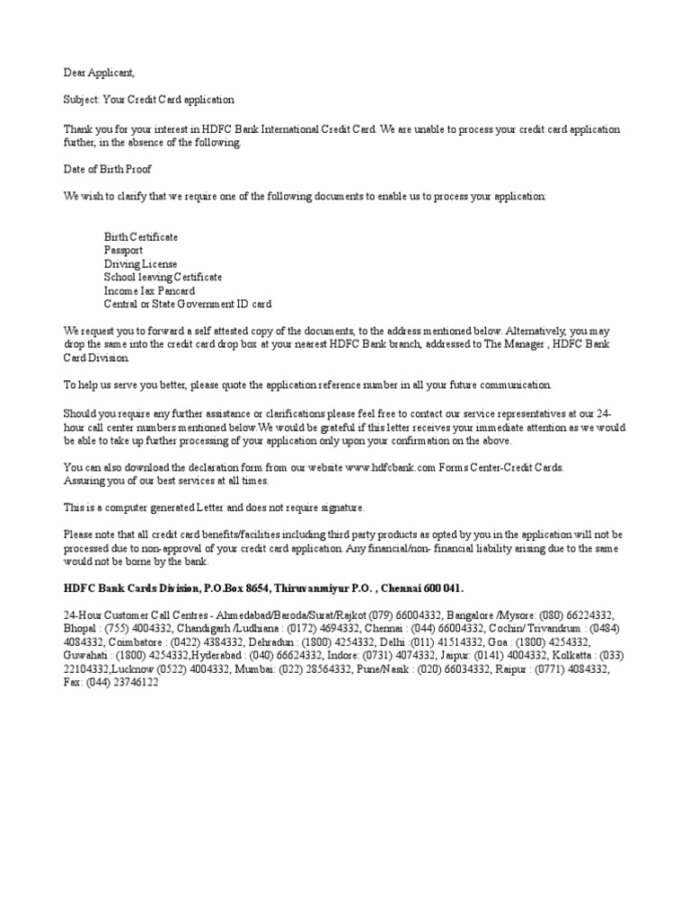 Dob Credit Card Call Centre