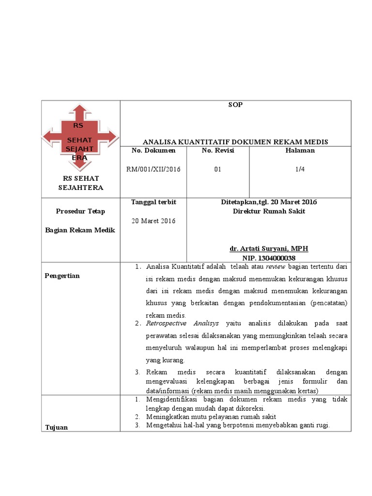 Sop Analisa Kualitatif Dan Kuantitatif Drm Pdf