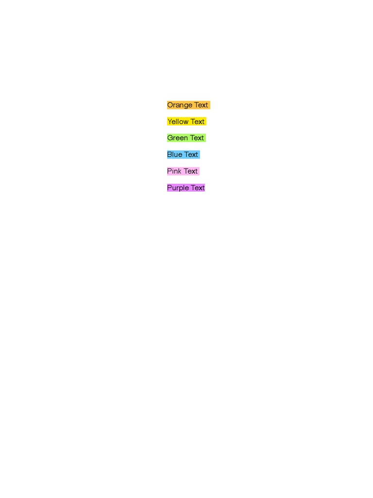 Color Text Examples and Usage | PDF