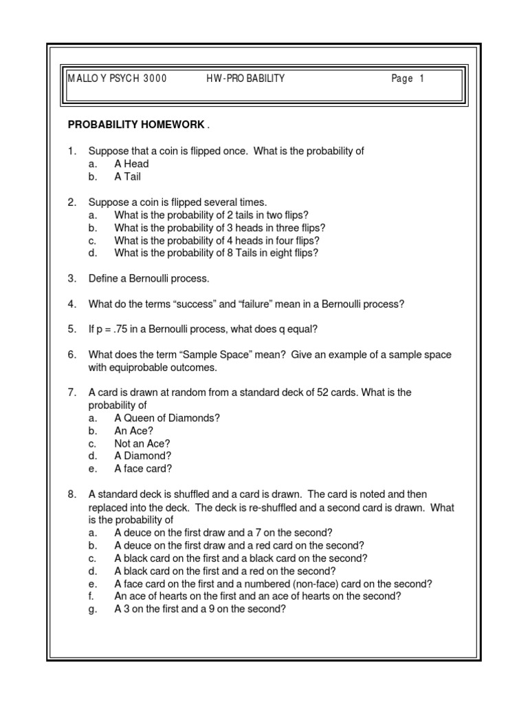 Basic Probability | PDF | Home & Garden