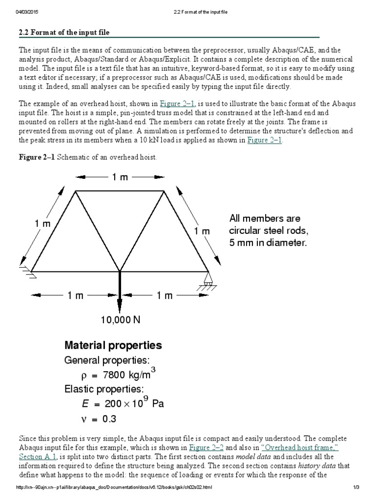 Abaqus Input File Format Explained | PDF | Parameter (Computer ...