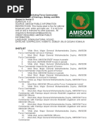 AMISOM Acting Force Commander Concludes Tour of Kismayo, Dobley and Bilis Qoqani In Sector 2 