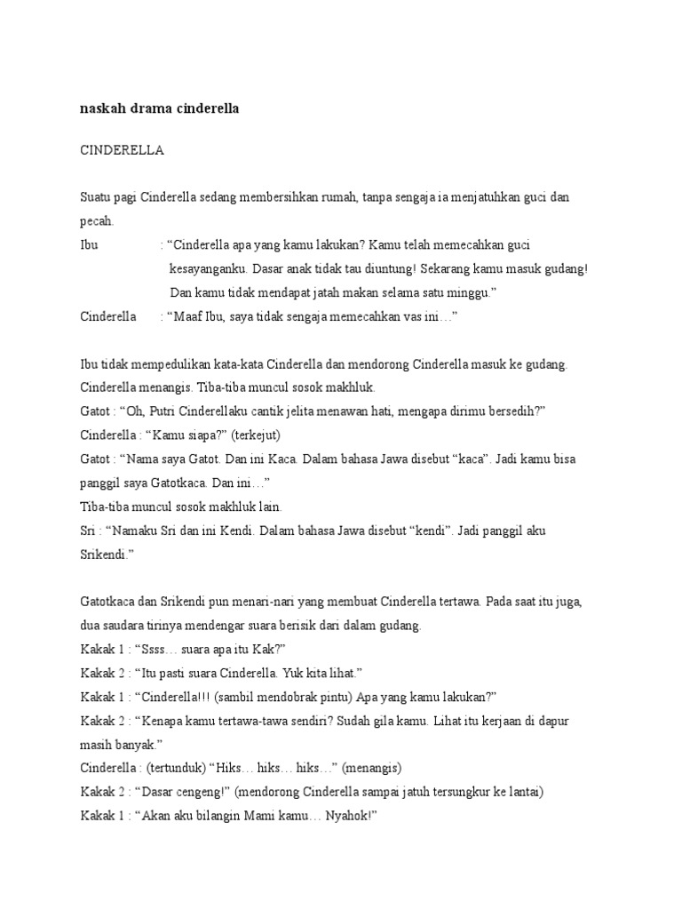 Naskah Drama Cinderella