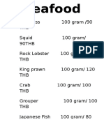 Seafood Price