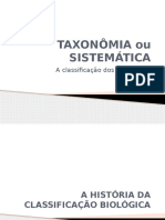 Taxonomia e Sistemática2012