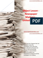 Object Lesson - Newspaper Madness - United in Christ