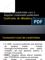 Atelieru Curs 1-Regulile Creativitatii 2