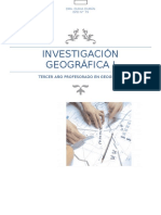 Investigación Geográfica I - Programa