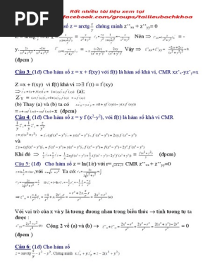 Giải Cac Dạng Bai Tập Giải Tich 2