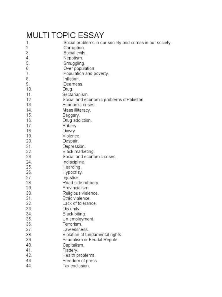 Multi Essay | PDF | Politics