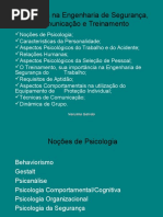 Psicologia Na Engenharia de Segurança Comunicação e Treinamento