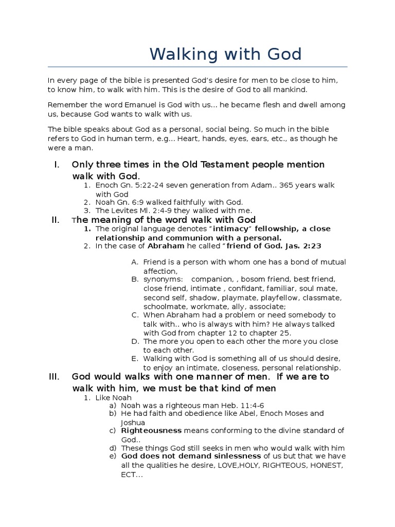 Walking With God PDF God Bible