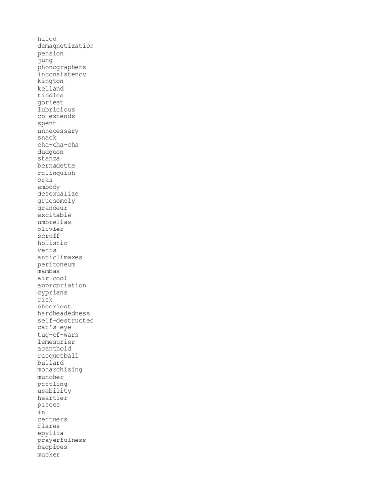 Word List World PDF Nature