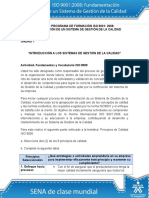 Actividad de Aprendizaje Unidad 1 Introduccion A Los Sistemas de Gestion de La Calidad