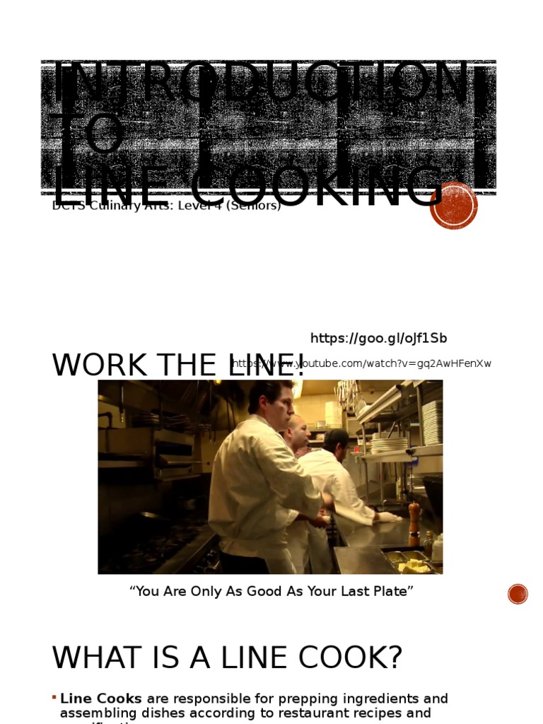 Introduction to Line Cooking Basics | PDF | Chef | Recipe