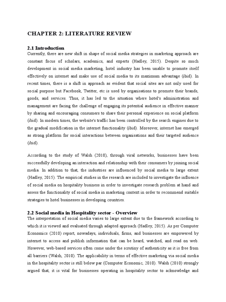 literature review on social media usage