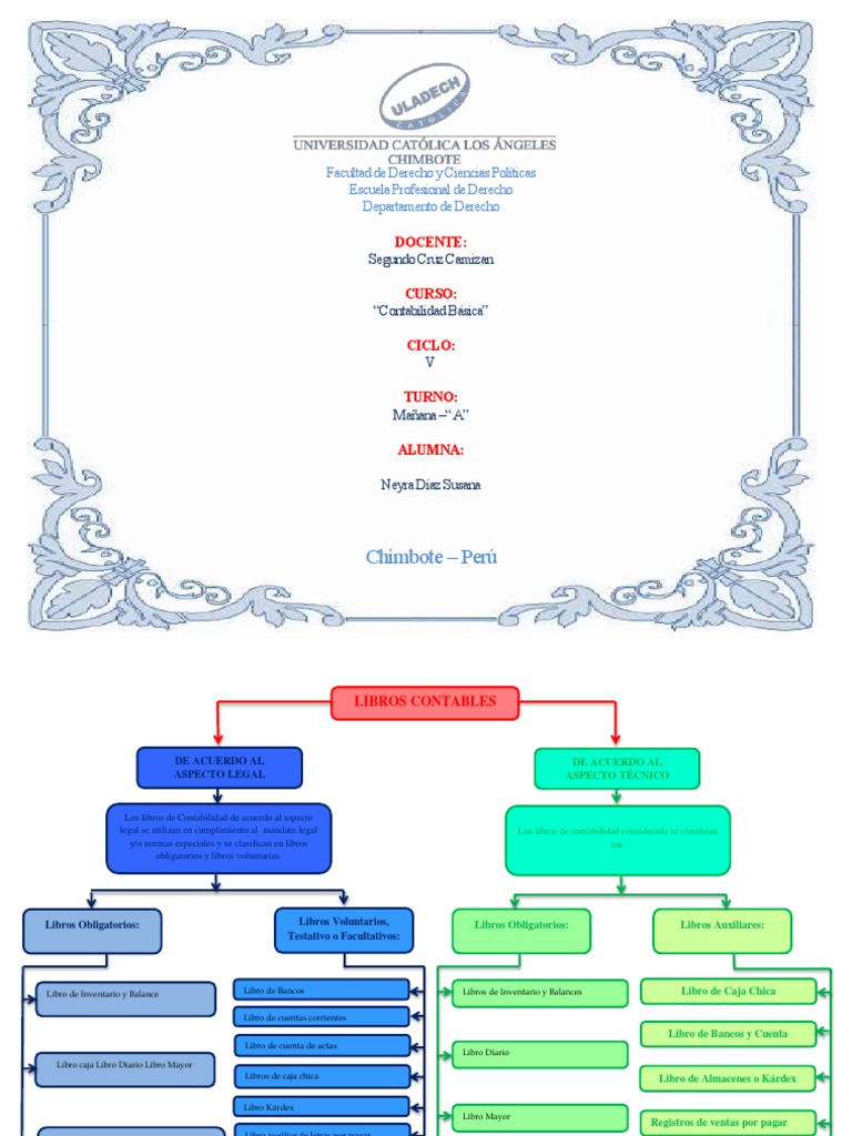 mapa conceptual de los libros contables