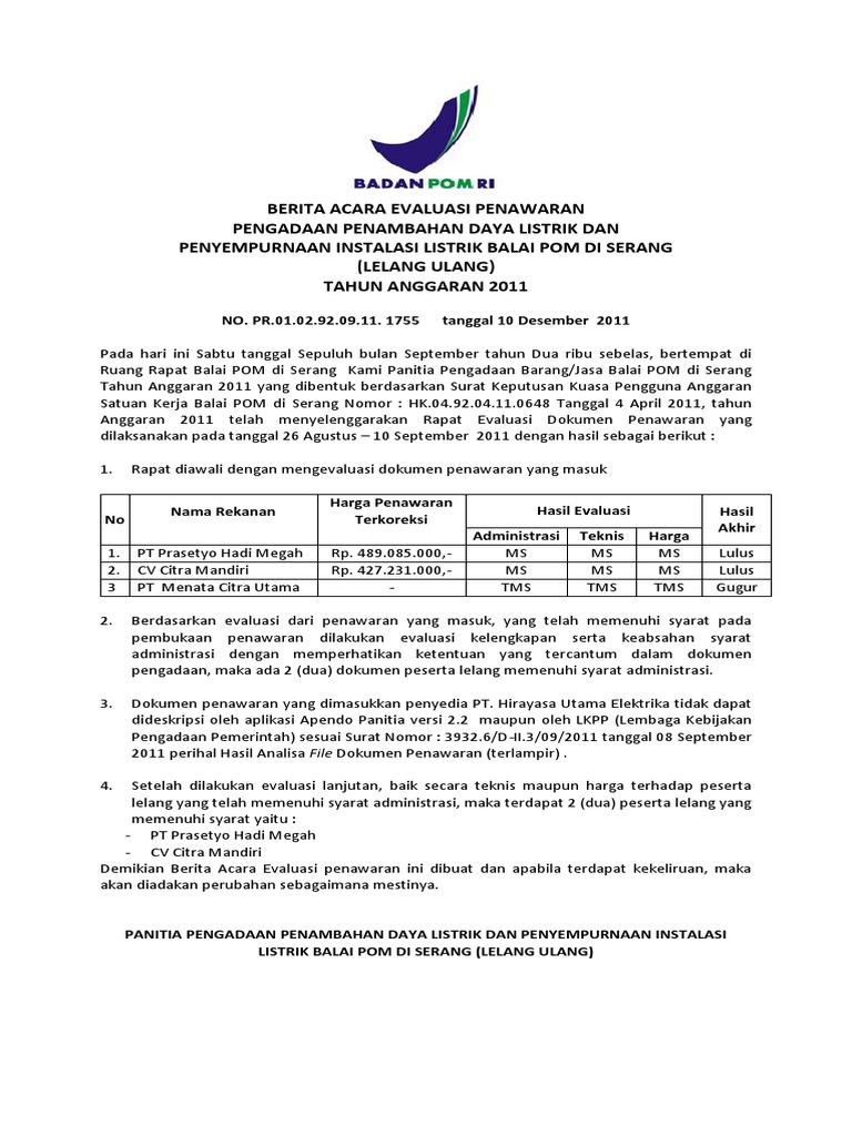 Download Contoh Berita Acara Kehilangan Dokumen Pictures