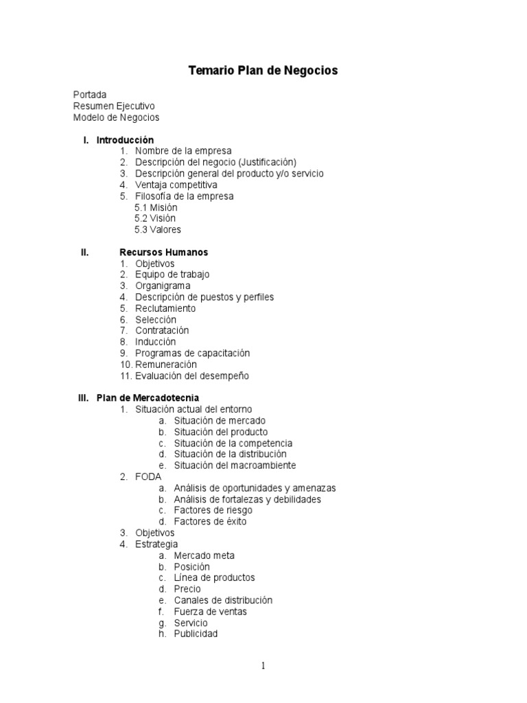 Plan de Negocios Completo | PDF | Presupuesto | Marketing