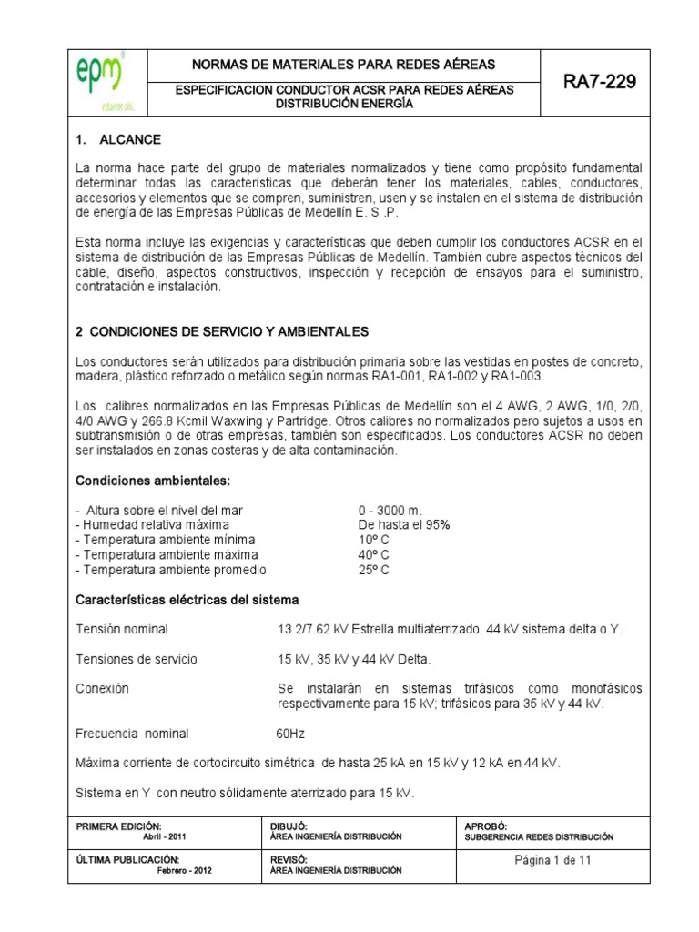 Ra7 229 | PDF | Resistencia Eléctrica y Conductancia | Conductor electrico