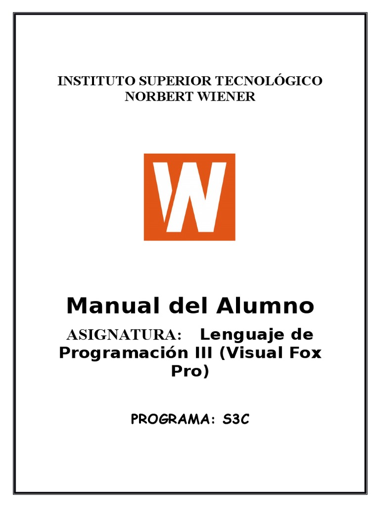 Lenguaje de Programacion III Visual Fox Pro | PDF | Tabla (base de ...