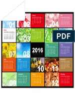 Calendario Anual Ilustrado Del 2016 (Lunes A Domingo) 1