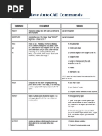 Complete AutoCAD Commands