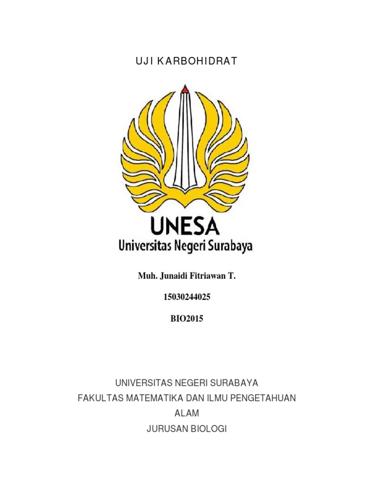 Laporan Resmi Praktikum Biokimia Uji Karbohidrat