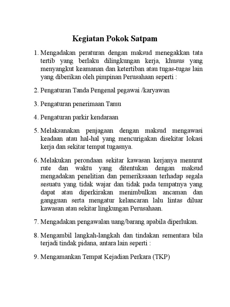 Contoh Laporan Kegiatan Harian Security Audit Kinerja