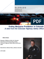 CDOT's Perspective On Ending Marijuana Prohibition in Colorado