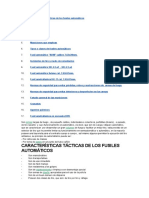 Características tácticas y técnicas de fusiles automáticos