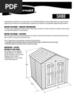 Rubbermaid 5h80 (7'x7') Assembly Instructions