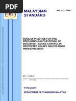 Smoke Control in Protected Escape Routes Using Pressurisation (MS 1472-1999)