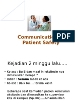 Communication in Patient Safety