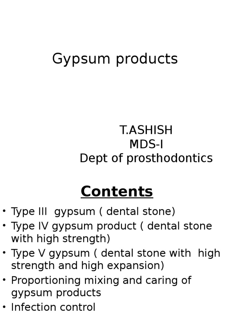 Dental Stone PDF Manmade Materials Chemical Substances