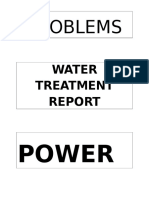 Problems: Water Treatment