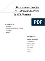 Study On Turn Around Time For Radiology-Ultrasound Service in JSS Hospital