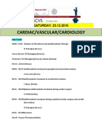 Cardiac/Vascular/Cardiology ESCVS Session On 23.04.2016