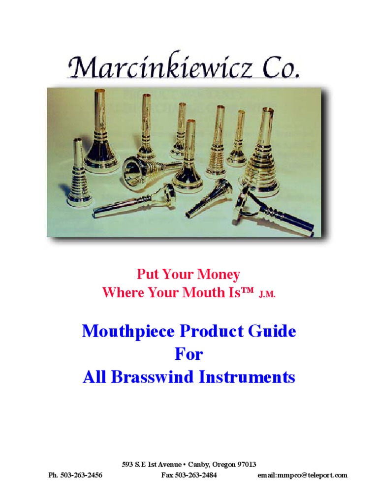 Marcinkiewicz Mouthpieces, PDF, Trombone