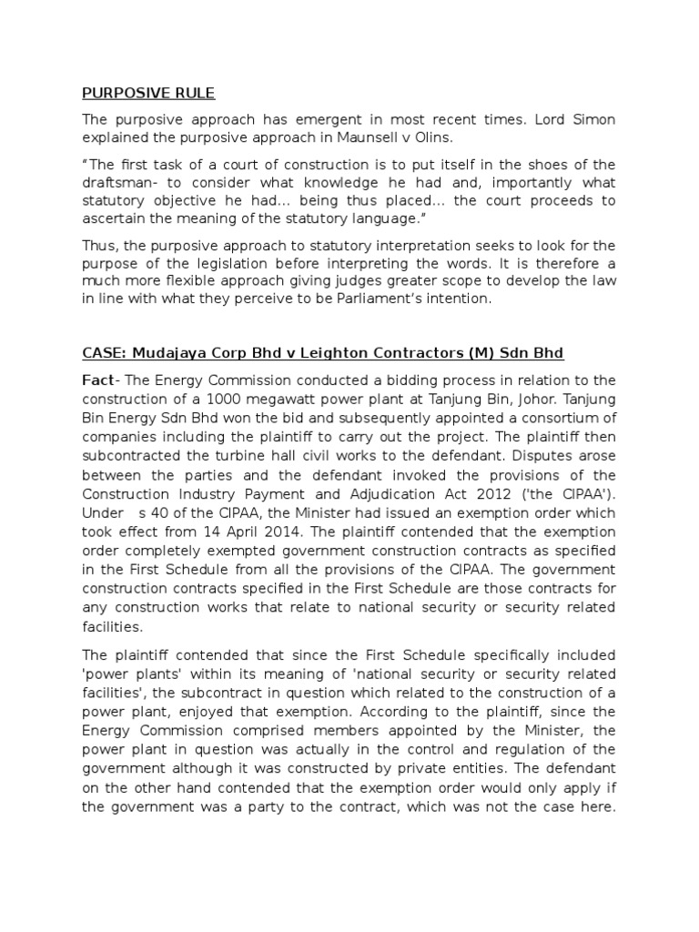 Purposive Rule | PDF | Law