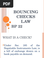 Bouncing Checks Law