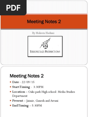Meeting Notes 2