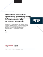 Investitiile Straine Directe in Economia Republicii Moldova Si Perspectivele Cresterii Acestora in Contextul Vecinatatii Cu Uniunea Europeana