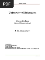 B.ed Course Outlines